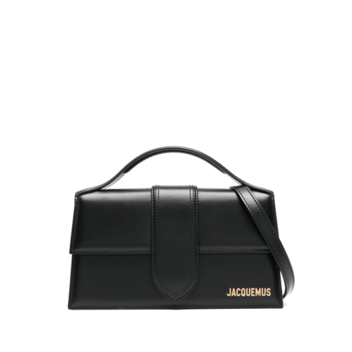 JACQUEMUS structured silk-blend flap handbag