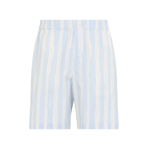 JACQUEMUS light blue striped shorts