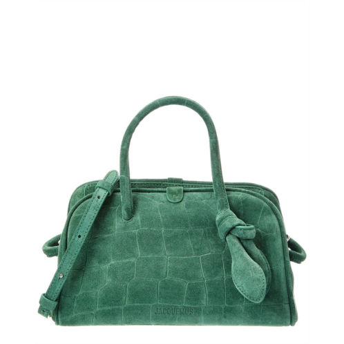 Jacquemus the turismo small croc-embossed suede shoulder bag