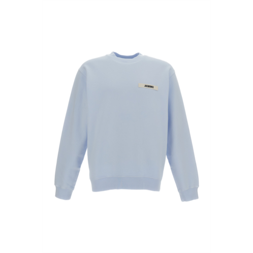JACQUEMUS light blue the gros grain sweatshirts