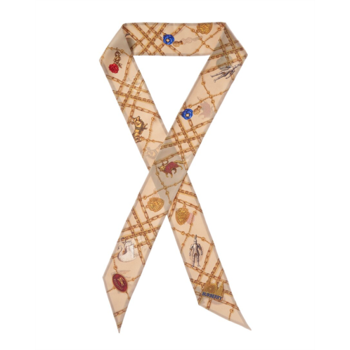 Burberry logo silk scarf