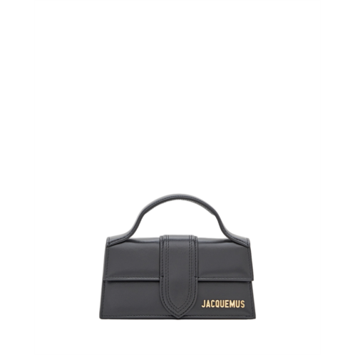 JACQUEMUS leather top handle bag with adjustable shoulder strap
