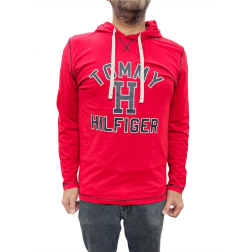 Tommy Hilfiger long sleeve hoodie in mahogany