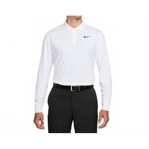 NIKE mens solid long sleeve shirt in white and black