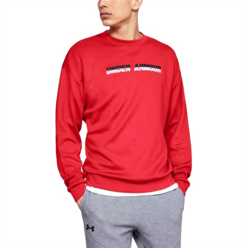 UNDER ARMOUR always on double knit crew sweatshirt in red