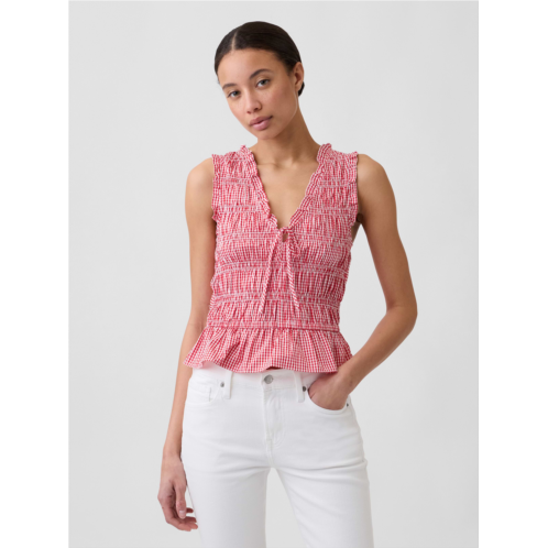 Gap Smocked Sleeveless Top