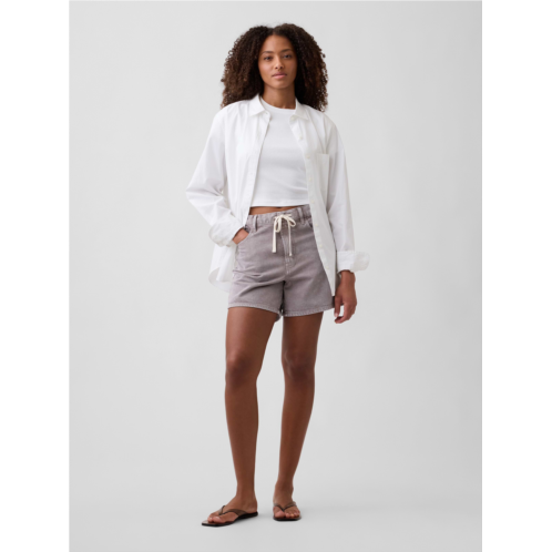 Gap Drawstring Denim Midi Shorts