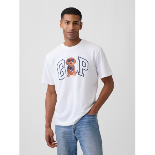 Everyday Soft Relaxed Gap Americana Logo T-Shirt