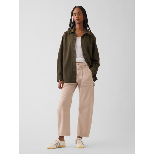 Gap Mid Rise Barrel Utility Ankle Pants