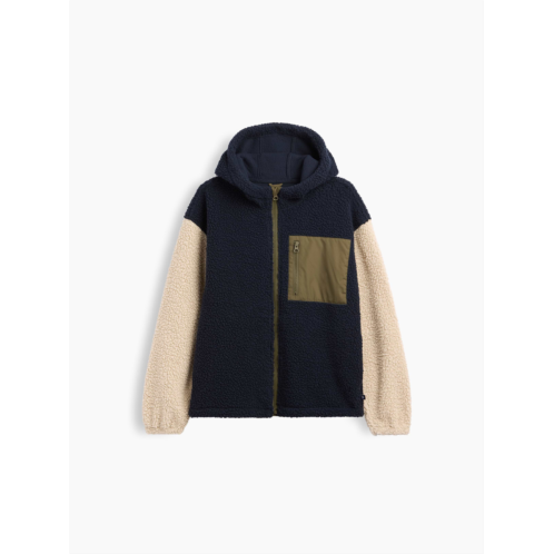Gap Kids Relaxed Colorblock Sherpa Hoodie