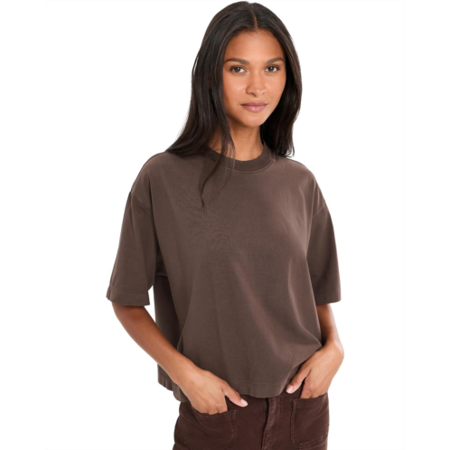 Womens Madewell Boxy Crop Tee in Cotton Jersey
