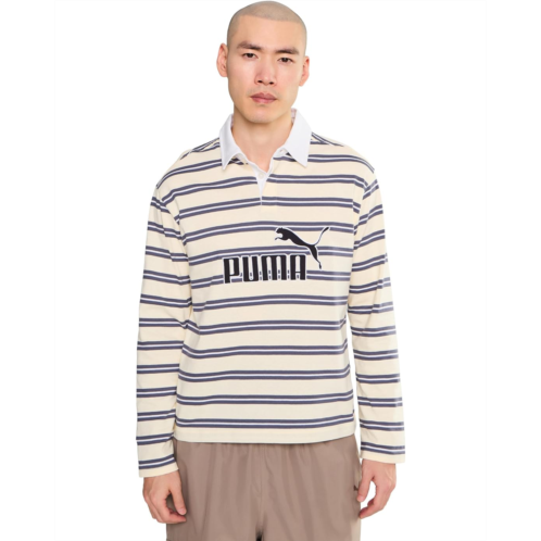 Mens PUMA Essentials Elevated No1 Relaxed Striped Rugby Polo