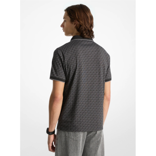 Michael Kors greenwich signature logo print cotton polo shirt