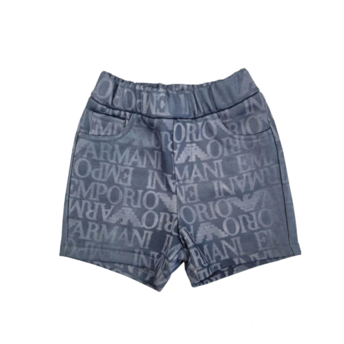 ARMANI baby boy printed logo short in gray