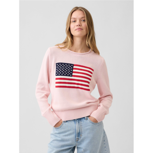 Gap Roll Neck Americana Intarsia Sweater