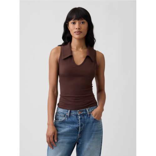 Gap Sleeveless Scoopneck Polo Shirt