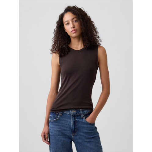 Gap Modern Ribbed High-Neck Tank Top