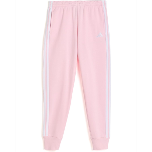 Girls adidas Kids Elastic Waistband 3-Stripe Rib Cuff Joggers (Big Kid)