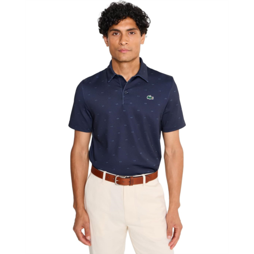 Mens Lacoste Regular Fit Printed Golf Polo Shirt