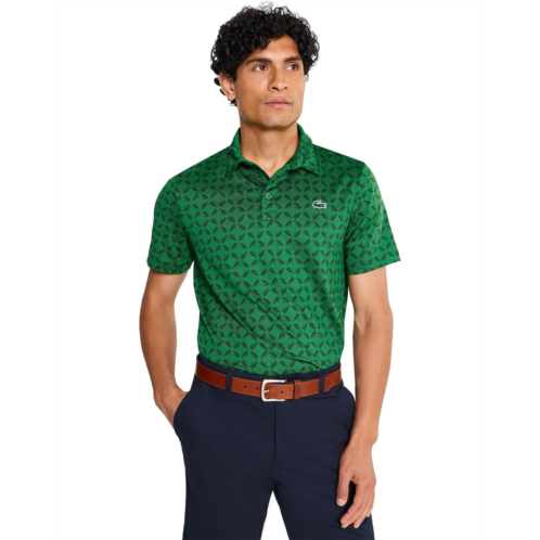 Mens Lacoste Regular Fit Printed Golf Polo Shirt