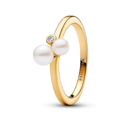 Pandora duo treated freshwater cultured pearls ring
