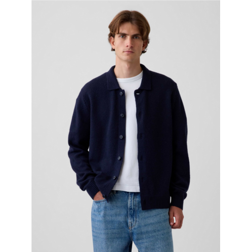 Gap Relaxed Polo Cardigan Sweater