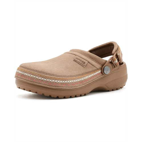 Kids Crocs Kids Classic Crafted Canvas Vegan Suede Stitch Clogs (Little Kid/Big Kid)