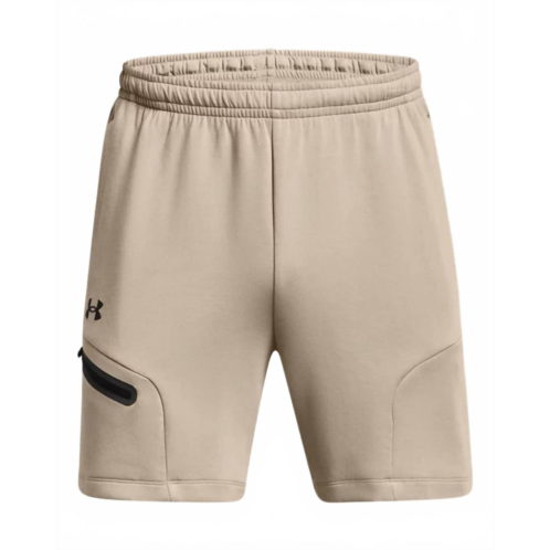 UNDER ARMOUR mens unstoppable fleece shorts in 203-brown
