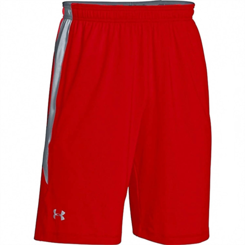 UNDER ARMOUR mens team raid color block shorts in red