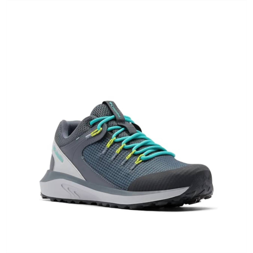 Columbia womens trailstorm waterproof low shoe in graphite/ dolphin