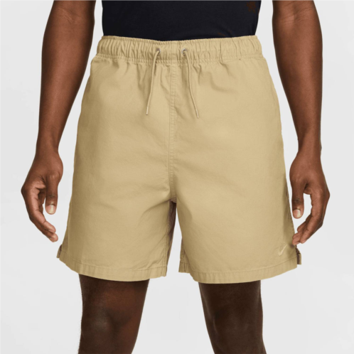 NIKE flow washed parachute shorts in beige