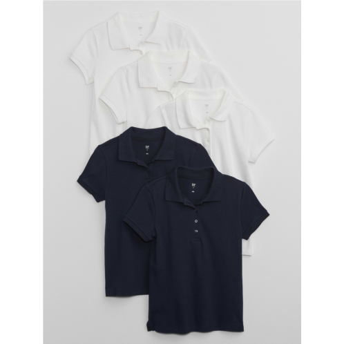 Gap Kids Uniform Stretch Pique Polo Shirt (5-Pack)