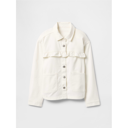 Gap Kids Relaxed Ruffle Denim Shirt Jacket