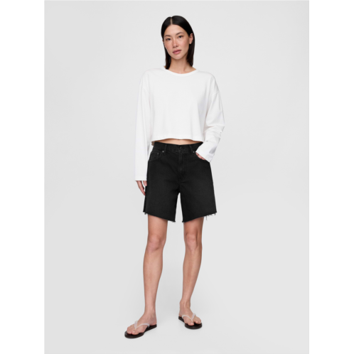 Gap 8 Mid Rise 90s Loose Denim Bermuda Shorts