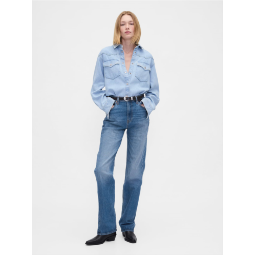 Gap High Rise Relaxed Straight Jeans