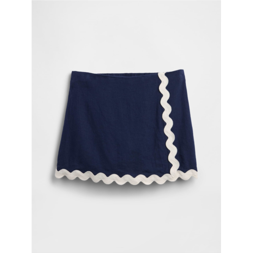 Gap Kids Pull-On Linen-Blend Skort