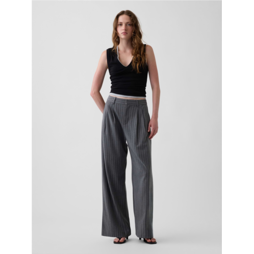 Gap 365 High Rise Brushed Twill Pleated Trousers
