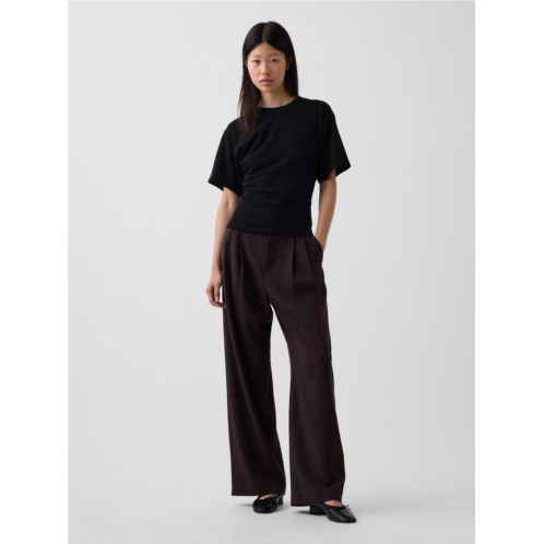 Gap 365 High Rise Brushed Twill Pleated Trousers