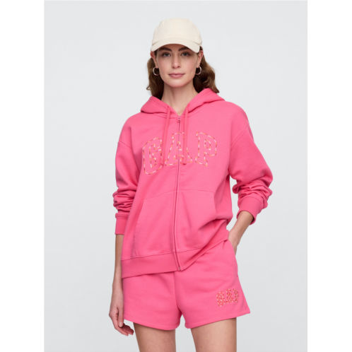 Relaxed Gap Logo Zip Hoodie