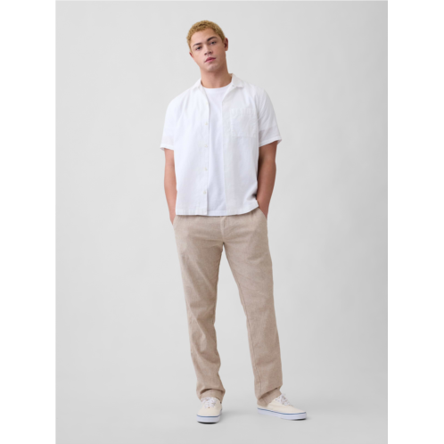 Gap Straight Linen-Blend Pants