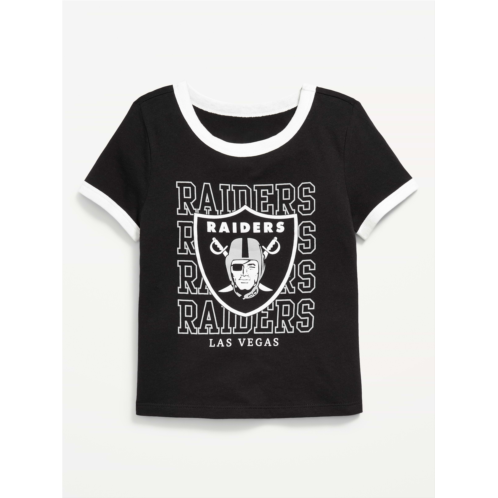 OldNavy Las Vegas Raiders Fitted Graphic Ringer T-Shirt for Girls