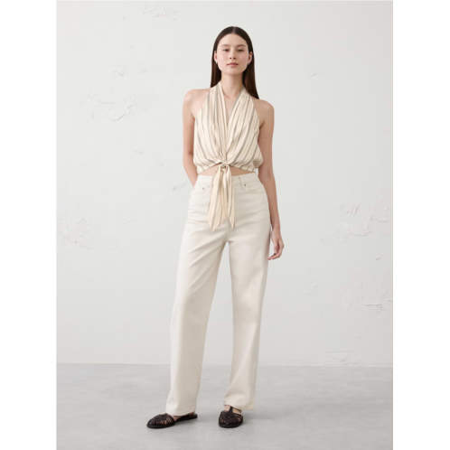 bananarepublic Silky Tie-Front Top