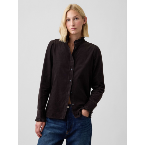 Gap Corduroy Ruffle Shirt