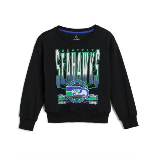Kids Junk Food Clothing Kids NFL Seattle Seahawks Drop Shoulder Crew Fleece (Little Kid/Big Kid)