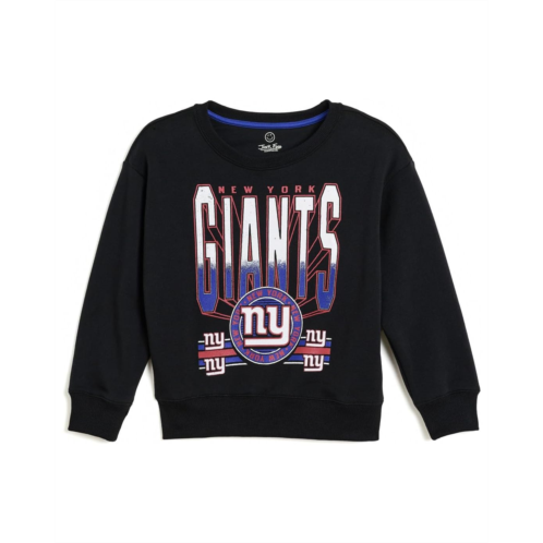 Kids Junk Food Clothing Kids NFL New York Giants Drop Shoulder Crew Fleece (Little Kid/Big Kid)