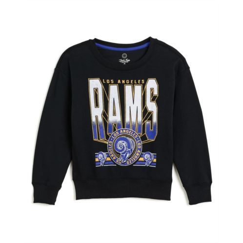 Kids Junk Food Clothing Kids NFL Los Angeles Rams Drop Shoulder Crew Fleece (Little Kid/Big Kid)