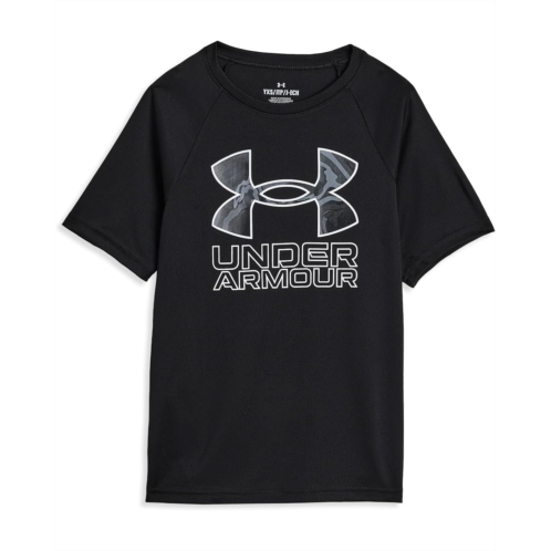 Mens Under Armour Kids Tech Hybrid Print Short Sleeve T Shirt (Big Kid)