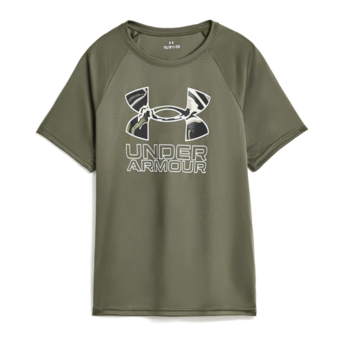 Mens Under Armour Kids Tech Hybrid Print Short Sleeve T Shirt (Big Kid)