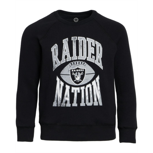 Kids Junk Food Clothing Kids NFL Las Vegas Raiders Hot Route Raglan Fleece (Little Kid/Big Kid)