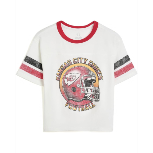 Kids Junk Food Clothing Kids NFL Kansas City Chiefs Striped Yoke Ringer Tee (Little Kid/Big Kid)
